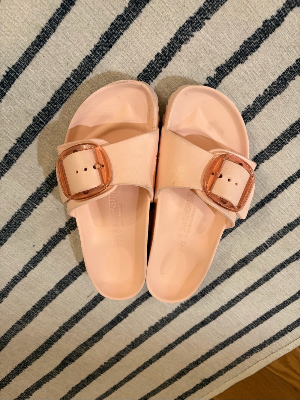 Birkenstock Madrid Soft Pink EVA Slide with Buckle